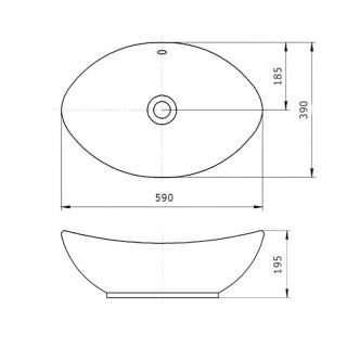 Раковина чаша Maretti EN13NS48-740MR, белый мрамор